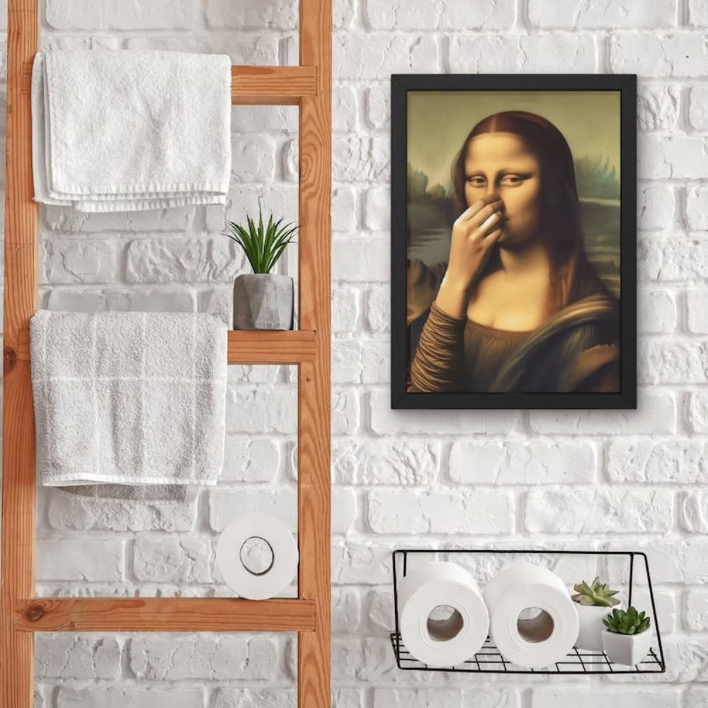 Mona Lisa avec un clin d'œil – Affiche humoristique