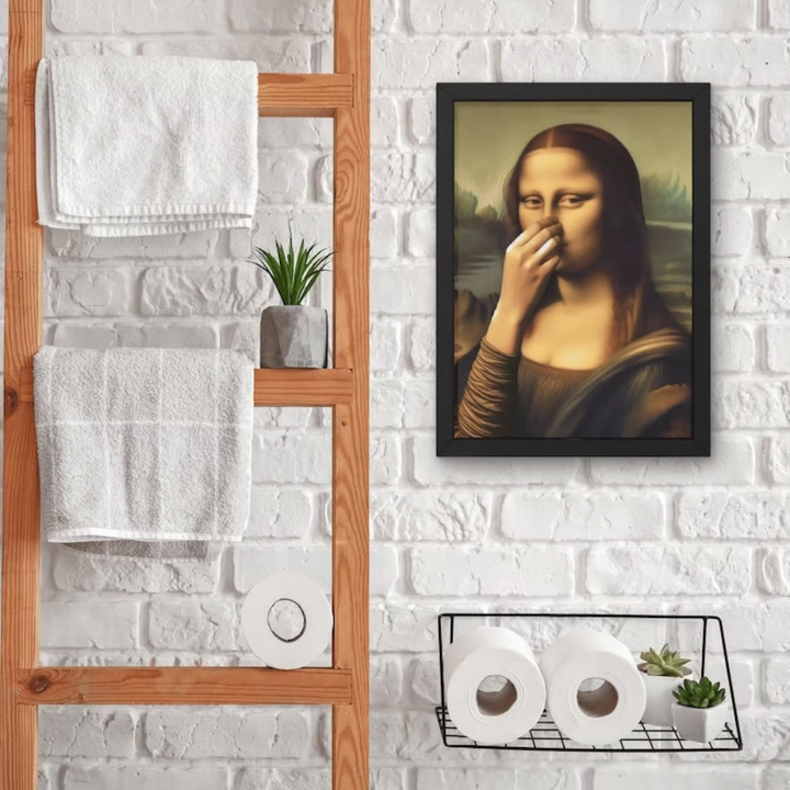 Mona Lisa avec un clin d'œil – Affiche humoristique
