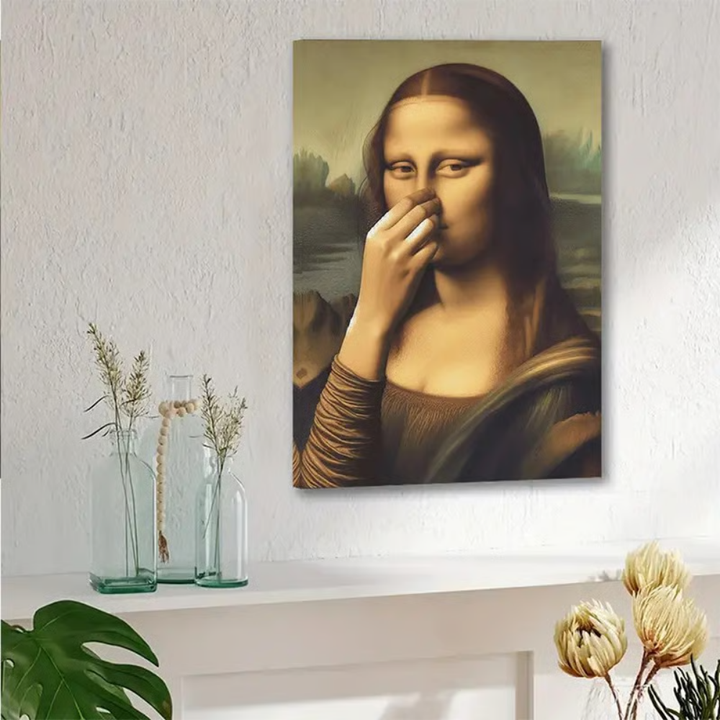 Mona Lisa avec un clin d'œil – Affiche humoristique