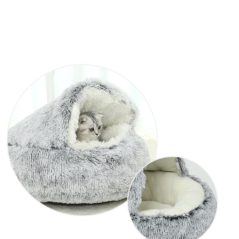 CozyNook Lit rond en peluche pour chiens et chats