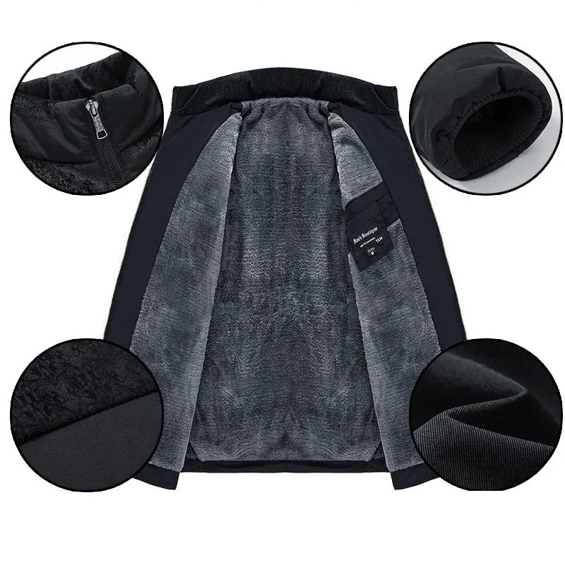 Giacca da uomo per l'inverno con calda fodera in pile: classica ed elegante